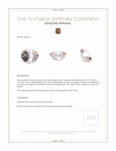 0.62 Ct. Peach Sapphire from Ceylon (Sri Lanka) Appraisal