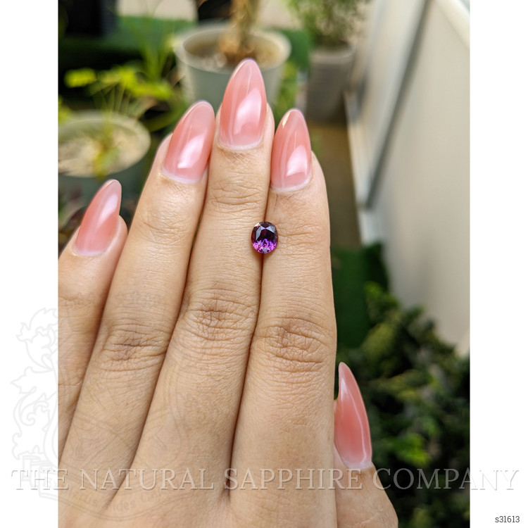 1.24 Ct. Pinkish Purple Sapphire from Ceylon (Sri Lanka)