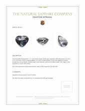 1.57 Ct. Bluish Grey Sapphire from Ceylon (Sri Lanka) Appraisal