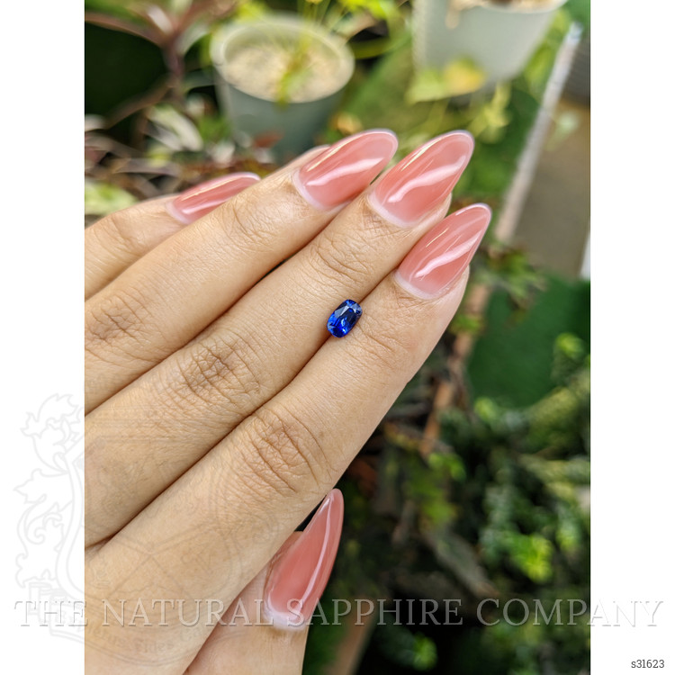 0.88 Ct. Blue Sapphire from Ceylon (Sri Lanka)