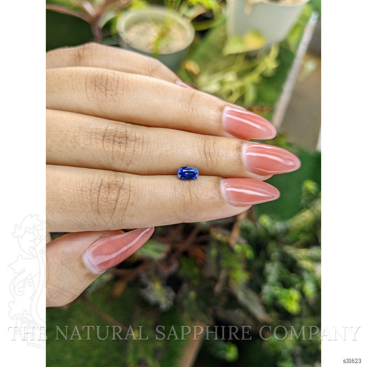 0.88 Ct. Blue Sapphire from Ceylon (Sri Lanka)