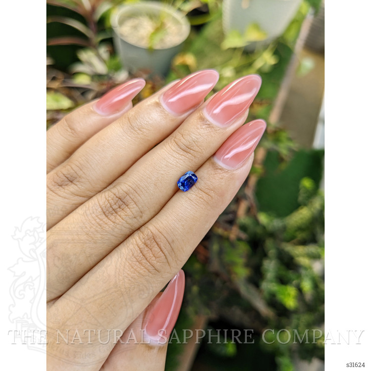 0.82 Ct. Blue Sapphire from Ceylon (Sri Lanka)