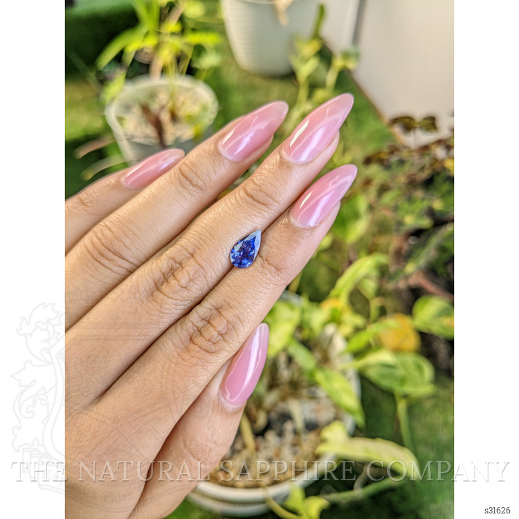 1.38 Ct. Blue Sapphire from Ceylon (Sri Lanka)
