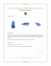 1.64 Ct. Blue Sapphire from Ceylon (Sri Lanka) Appraisal