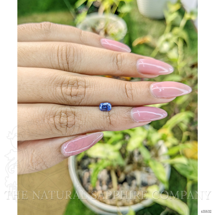 0.82 Ct. Blue Sapphire from Ceylon (Sri Lanka)