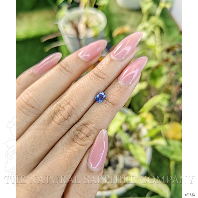 0.82 Ct. Blue Sapphire from Ceylon (Sri Lanka)