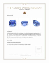 0.87 Ct. Blue Sapphire from Ceylon (Sri Lanka) Appraisal