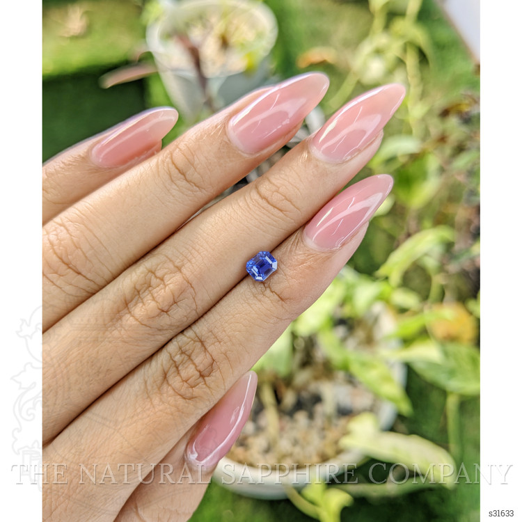 0.87 Ct. Blue Sapphire from Ceylon (Sri Lanka)