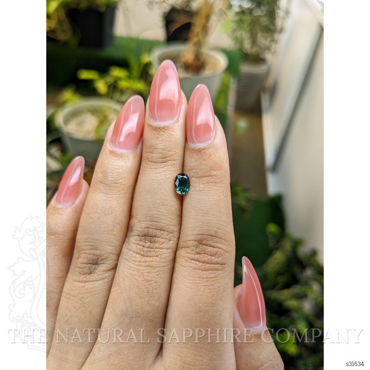 0.90 Ct. Bluish Green Sapphire from Madagascar