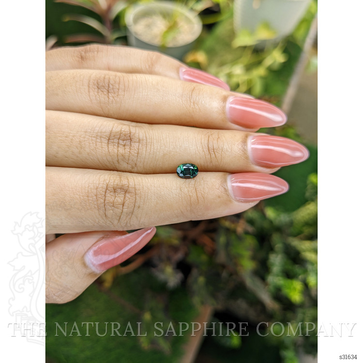 0.90 Ct. Bluish Green Sapphire from Madagascar