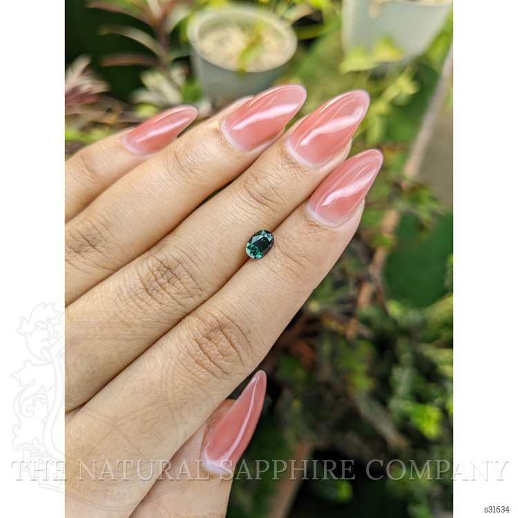 0.90 Ct. Bluish Green Sapphire from Madagascar