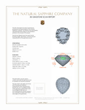 3.74 Ct. Blue Sapphire from Ceylon (Sri Lanka) 3 D Scan Report