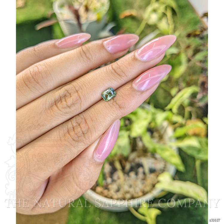 1.04 Ct. Bluish Green Sapphire from Madagascar