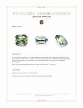 1.09 Ct. Bluish Green Sapphire from Madagascar Appraisal