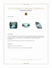 1.04 Ct. Bluish Green Sapphire from Madagascar Appraisal