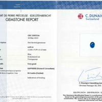 6.09 Ct. Blue Sapphire from Ceylon (Sri Lanka) Scan Report