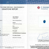 6.09 Ct. Blue Sapphire from Ceylon (Sri Lanka) Scan Report