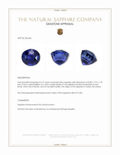 4.19 Ct. Blue Sapphire from Ceylon (Sri Lanka) Appraisal