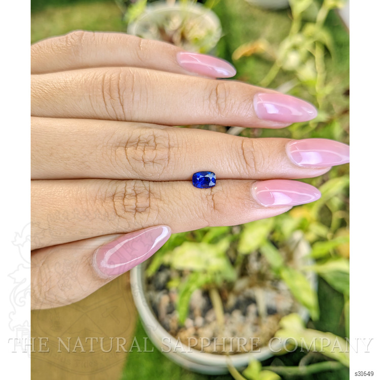 0.88 Ct. Blue Sapphire from Ceylon (Sri Lanka)