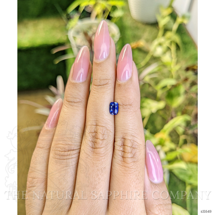 0.88 Ct. Blue Sapphire from Ceylon (Sri Lanka)