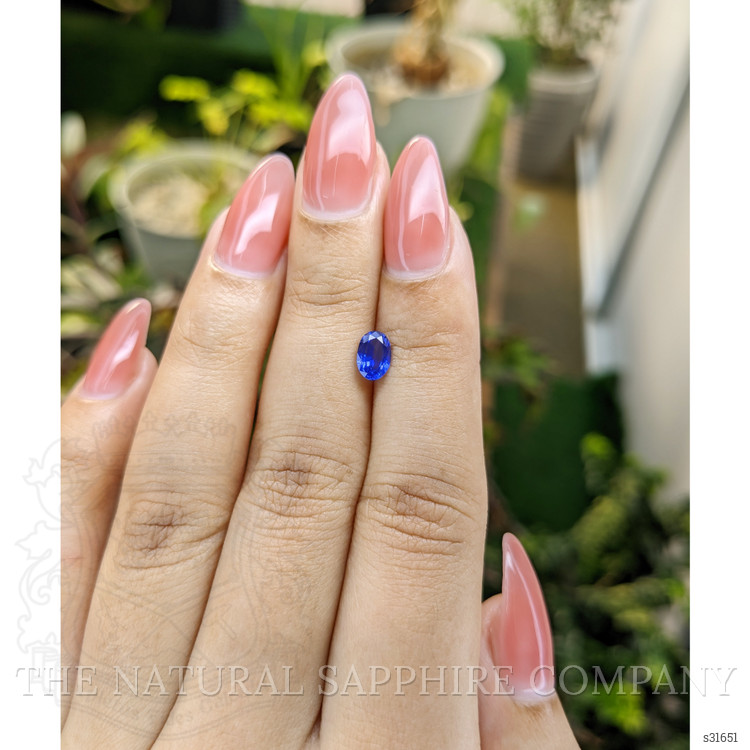 0.80 Ct. Blue Sapphire from Ceylon (Sri Lanka)