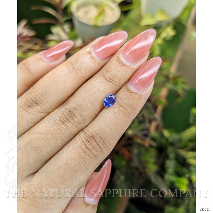 0.80 Ct. Blue Sapphire from Ceylon (Sri Lanka)