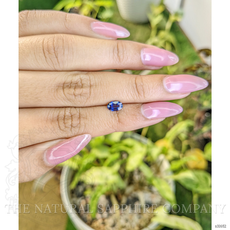 0.68 Ct. Blue Sapphire from Ceylon (Sri Lanka)