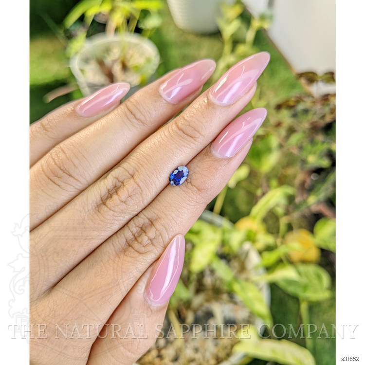 0.68 Ct. Blue Sapphire from Ceylon (Sri Lanka)