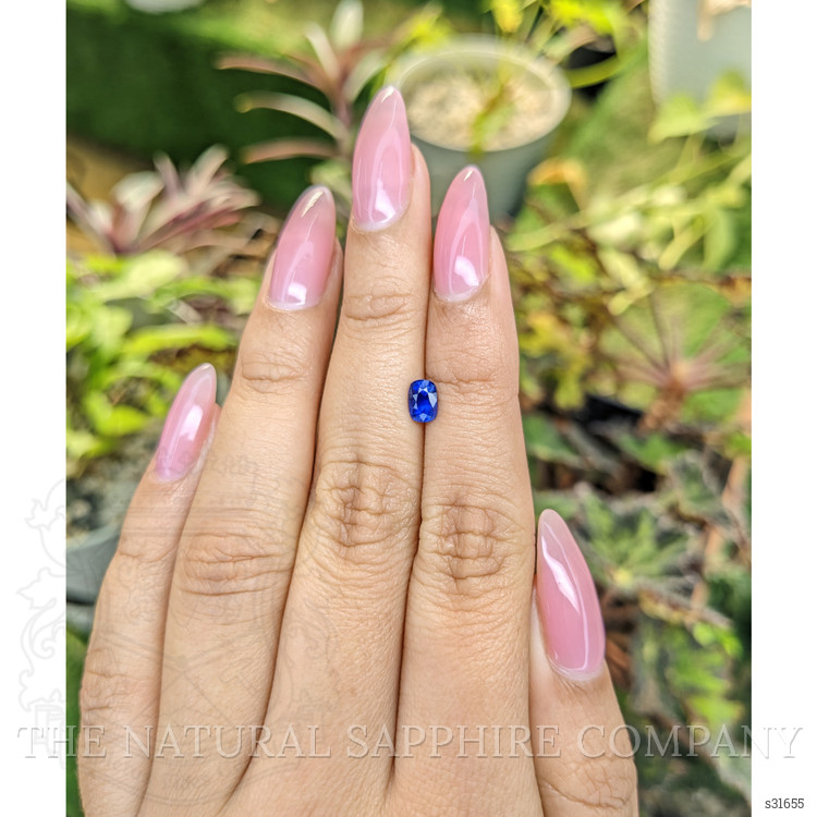 0.69 Ct. Blue Sapphire from Ceylon (Sri Lanka)