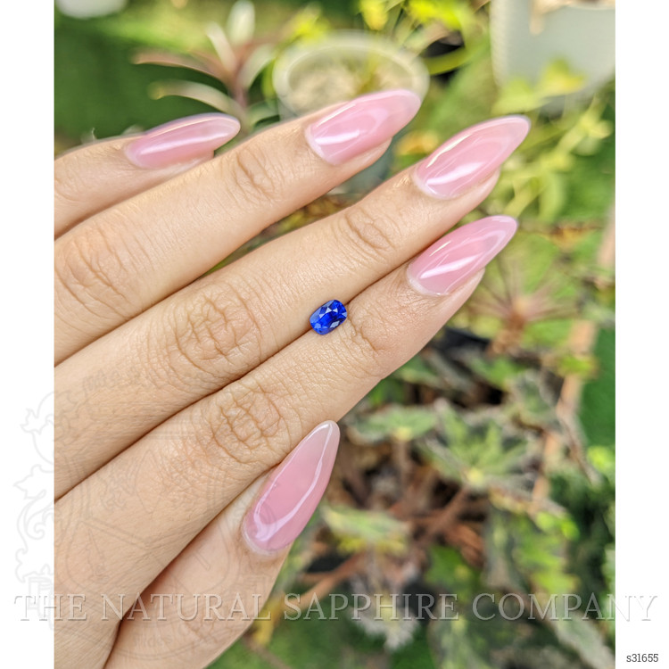 0.69 Ct. Blue Sapphire from Ceylon (Sri Lanka)