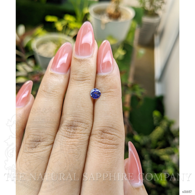 0.63 Ct. Blue Sapphire from Ceylon (Sri Lanka)