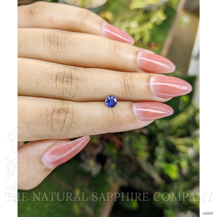 0.63 Ct. Blue Sapphire from Ceylon (Sri Lanka)