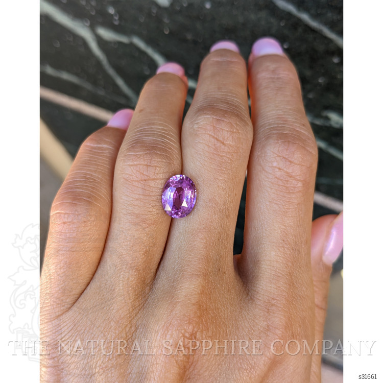 3.13 Ct. Pinkish Purple Sapphire from Ceylon (Sri Lanka)