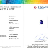 15.93 Ct. Bluish Purple Sapphire from Ceylon (Sri Lanka) Scan Report