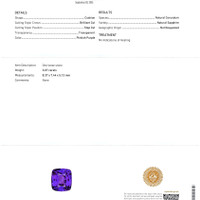3.07 Ct. Pinkish Purple Sapphire from Ceylon (Sri Lanka) Scan Report