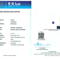 3.12 Ct. Bluish Purple Sapphire from Ceylon (Sri Lanka) Scan Report