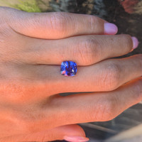 3.12 Ct. Bluish Purple Sapphire from Ceylon (Sri Lanka) Life Style