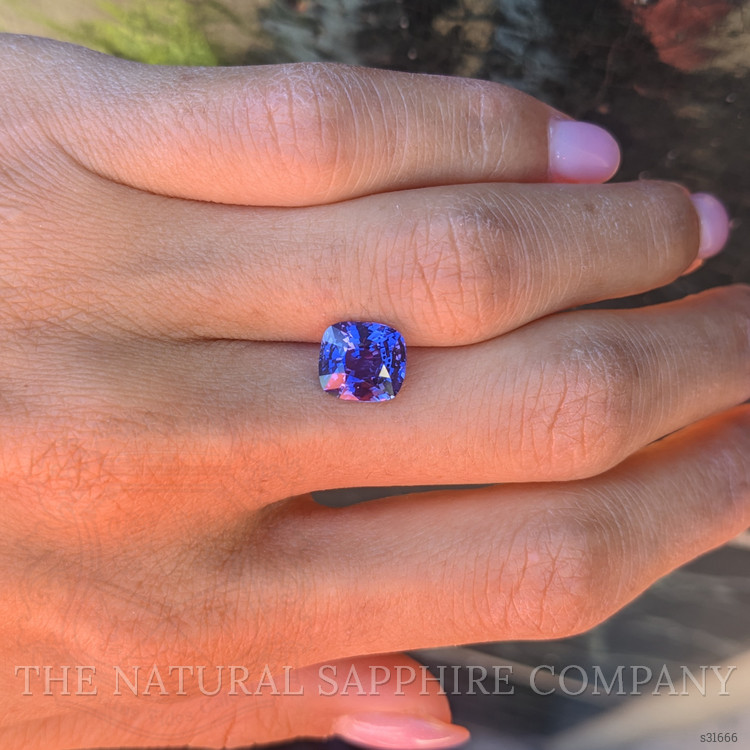 3.12 Ct. Bluish Purple Sapphire from Ceylon (Sri Lanka)
