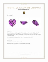 1.76 Ct. Pinkish Purple Sapphire from Ceylon (Sri Lanka) Appraisal