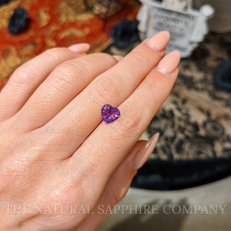 1.76 Ct. Pinkish Purple Sapphire from Ceylon (Sri Lanka)