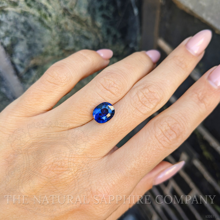 3.55 Ct. Blue Sapphire from Ceylon (Sri Lanka)
