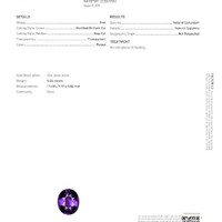 5.04 Ct. Purple Sapphire from Ceylon (Sri Lanka) Scan Report