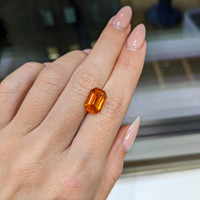 5.16 Ct. Orange Sapphire from Ceylon (Sri Lanka) Life Style