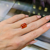 5.16 Ct. Orange Sapphire from Ceylon (Sri Lanka) Life Style