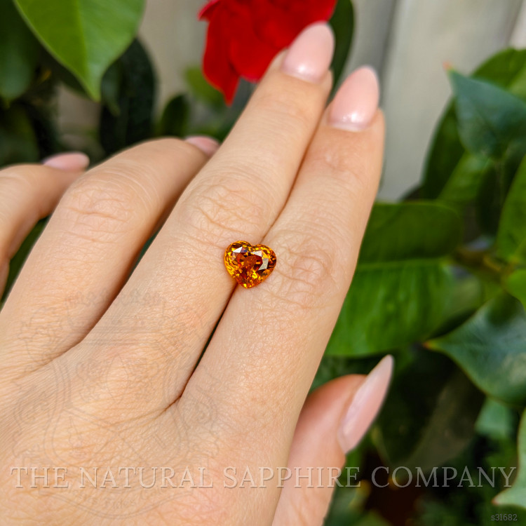 2.54 Ct. Orange Sapphire from Ceylon (Sri Lanka)
