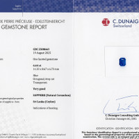 6.64 Ct. Blue Sapphire from Ceylon (Sri Lanka) Scan Report