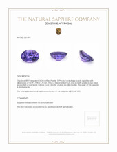 3.99 Ct. Purple Sapphire from Madagascar Appraisal