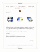 1.63 Ct. Bi Color Sapphire from Ceylon (Sri Lanka) Appraisal