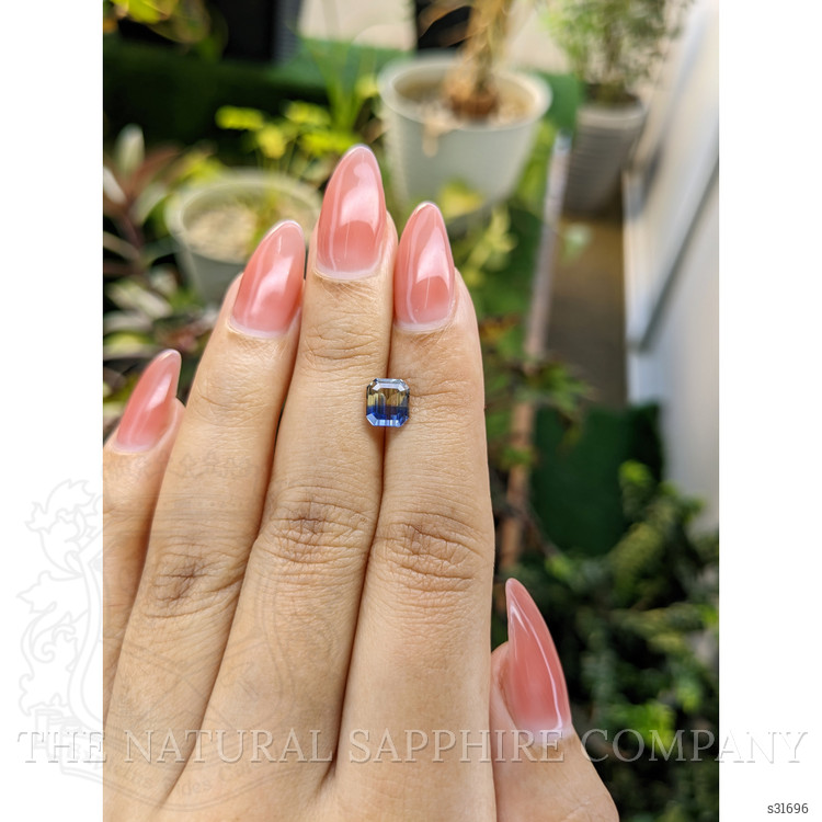 1.63 Ct. Bi Color Sapphire from Ceylon (Sri Lanka)