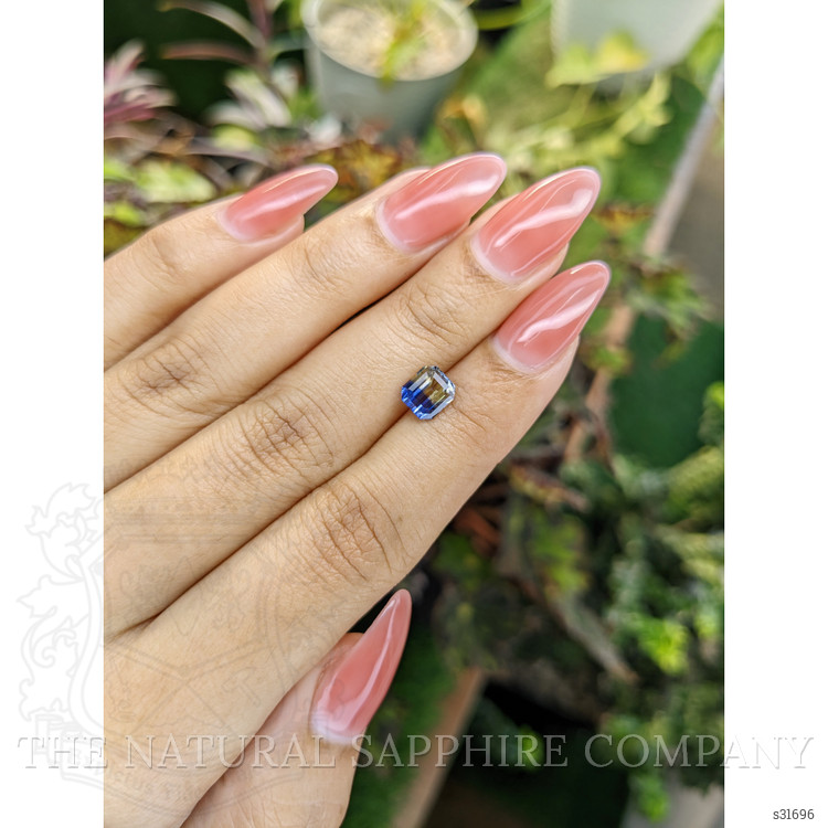 1.63 Ct. Bi Color Sapphire from Ceylon (Sri Lanka)
